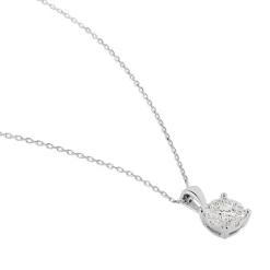 Histoire d'Or Collier Artemis Or Blanc Diamant Clearance