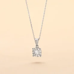 Histoire d'Or Collier Artemis Or Blanc Diamant Clearance
