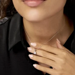 Histoire d'Or Collier Artemis Or Blanc Diamant Clearance