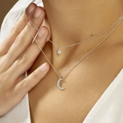 Histoire d'Or Collier Astre Argent Blanc Oxyde De Zirconium Best