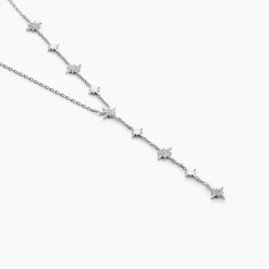 Histoire d'Or Collier Astre Precieux Argent Blanc Oxydes De Zirconium Best