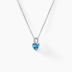 Histoire d'Or Collier Atieno Argent Blanc Oxyde De Zirconium argent blanc oxyde bleu sky Online