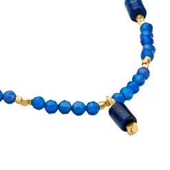Histoire d'Or Collier Attila Acier Doré Lapis Lazuli Agate acier doré lapis lazuli bleu Outlet