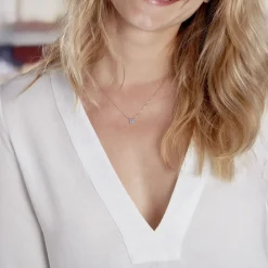 Histoire d'Or Collier Auxana Argent Blanc Oxyde De Zirconium argent blanc oxyde rose