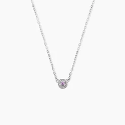 Histoire d'Or Collier Auxana Argent Blanc Oxyde De Zirconium argent blanc oxyde rose Best