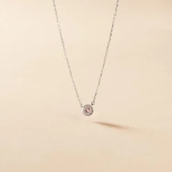 Histoire d'Or Collier Auxana Argent Blanc Oxyde De Zirconium argent blanc oxyde rose Best