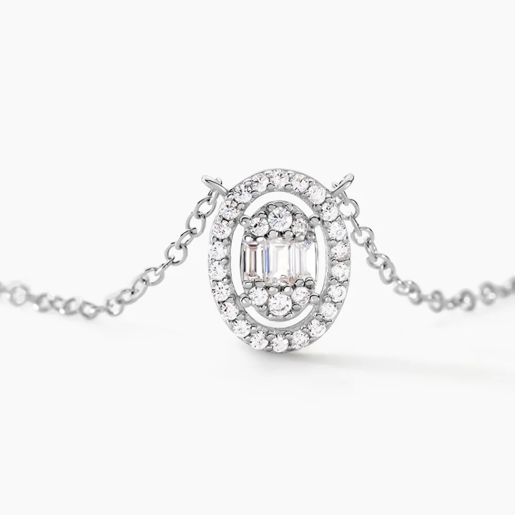 Histoire d'Or Collier Baroque Party Argent Blanc Oxyde De Zirconium Clearance