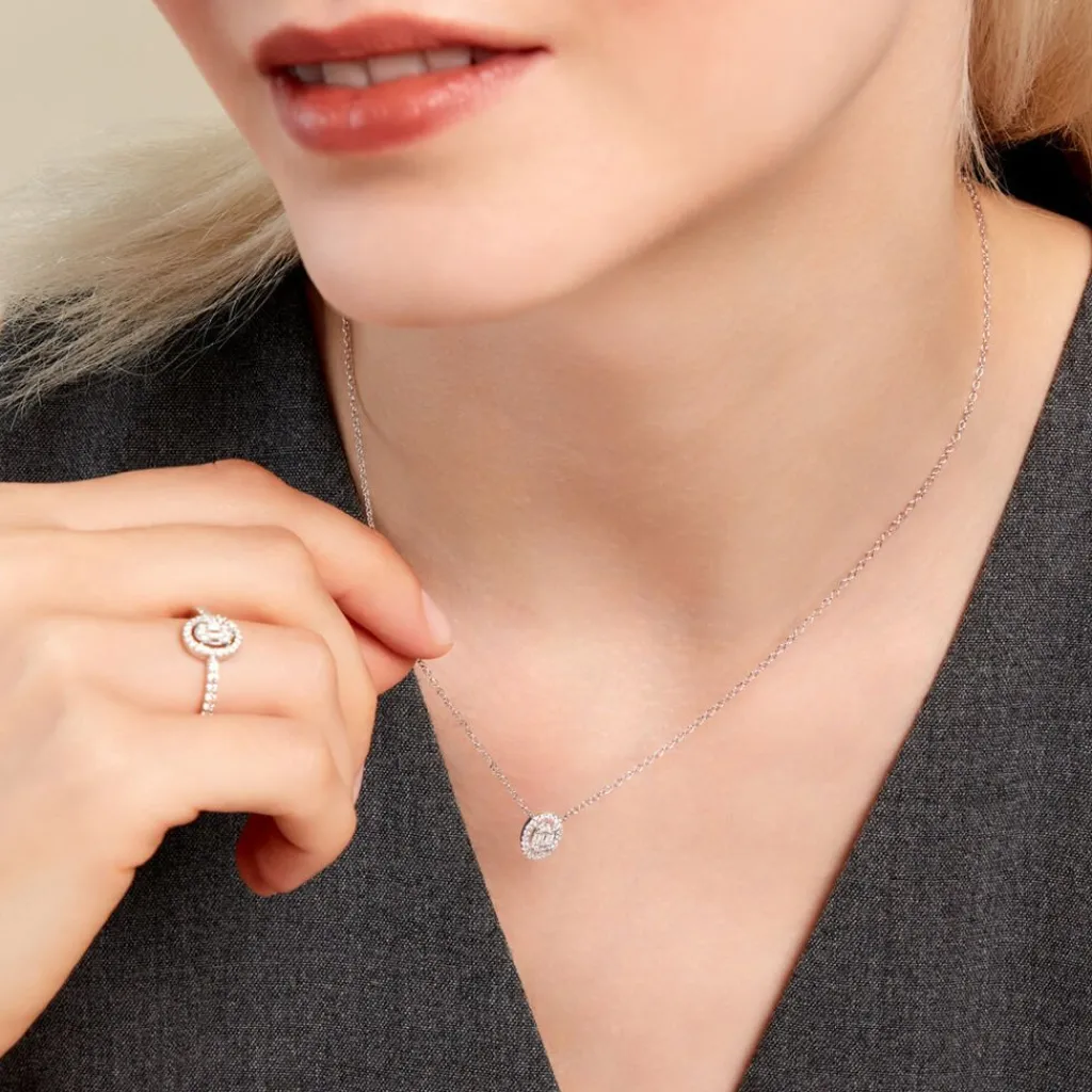 Histoire d'Or Collier Baroque Party Argent Blanc Oxyde De Zirconium Clearance