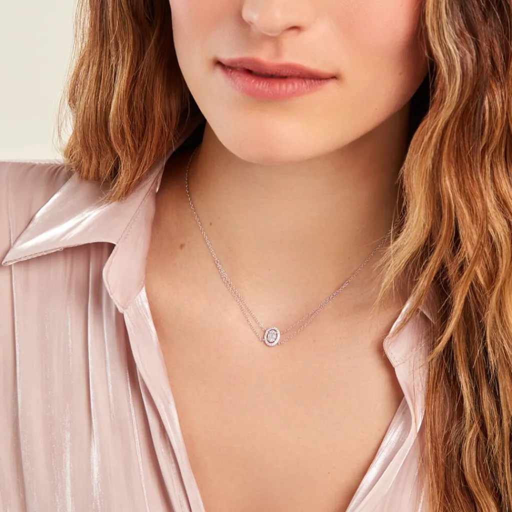 Histoire d'Or Collier Baroque Party Argent Blanc Oxyde De Zirconium Best