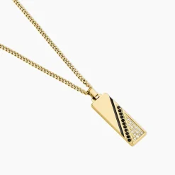 Histoire d'Or Collier Bartev Acier Jaune Cristal Sale