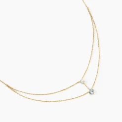 Histoire d'Or Collier Beauté Bleutée Or Jaune Topaze Oxyde De Zirconium Online