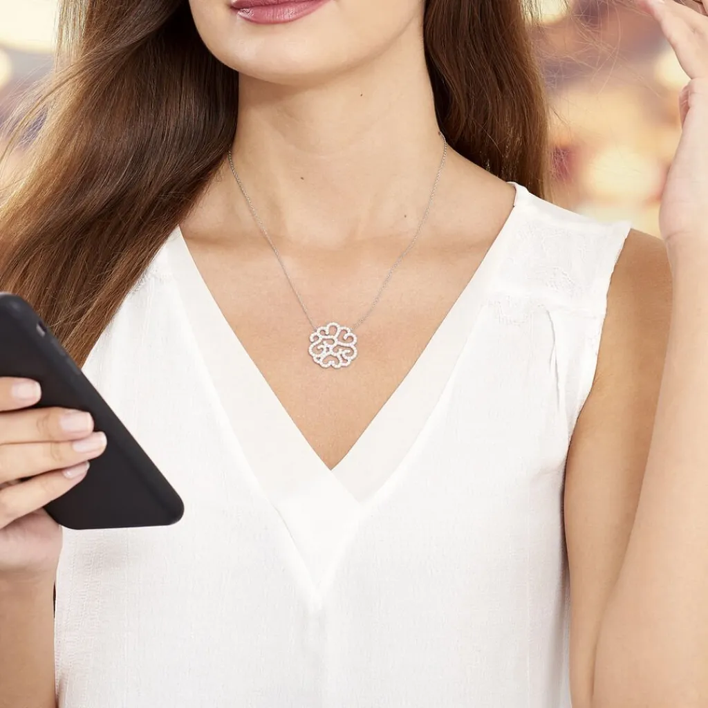 Histoire d'Or Collier Belambra Argent Blanc Oxyde De Zirconium Outlet