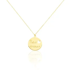 Histoire d'Or Collier Benedicte Message Or Jaune Sale