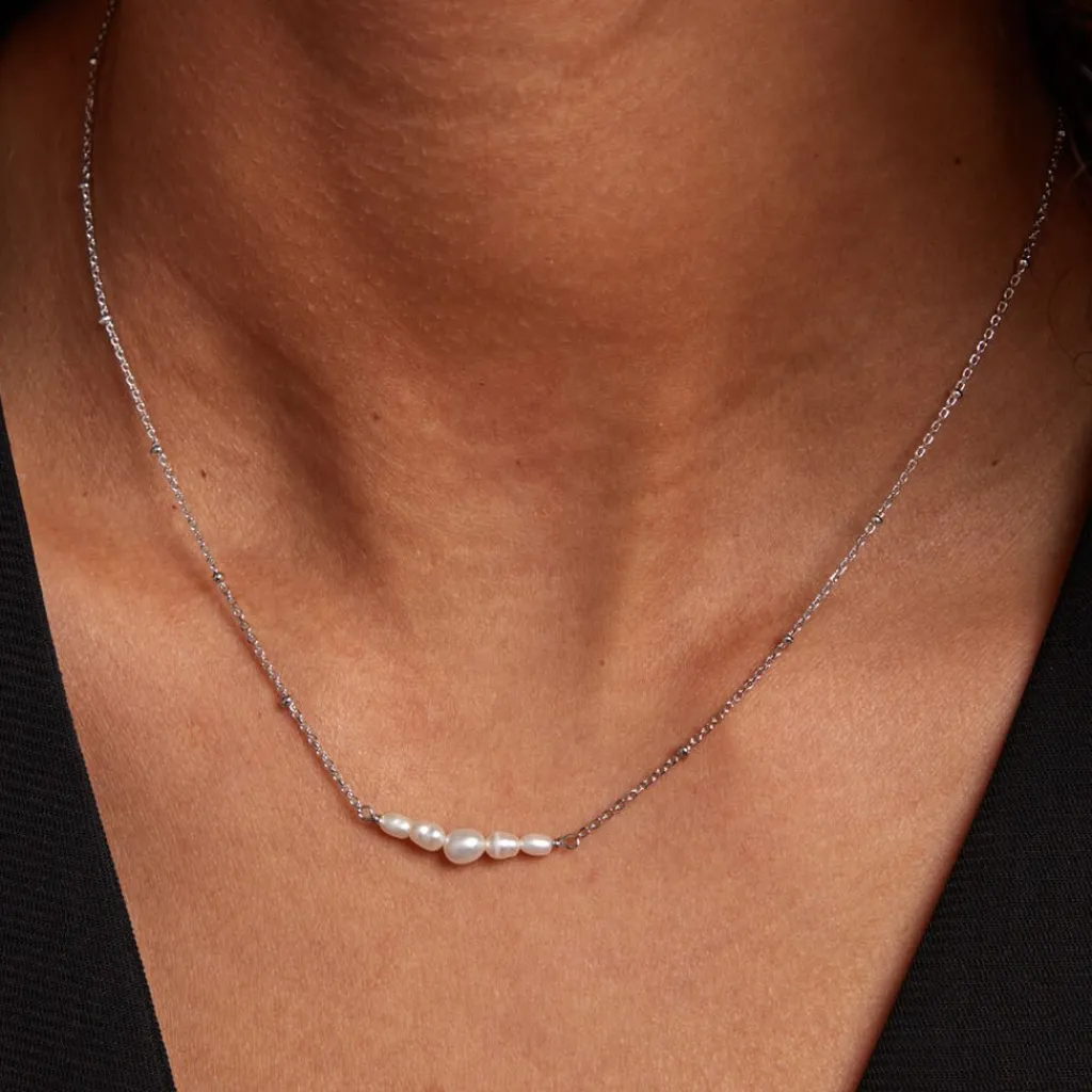 Histoire d'Or Collier Blaine Argent Blanc Perle De Culture Online