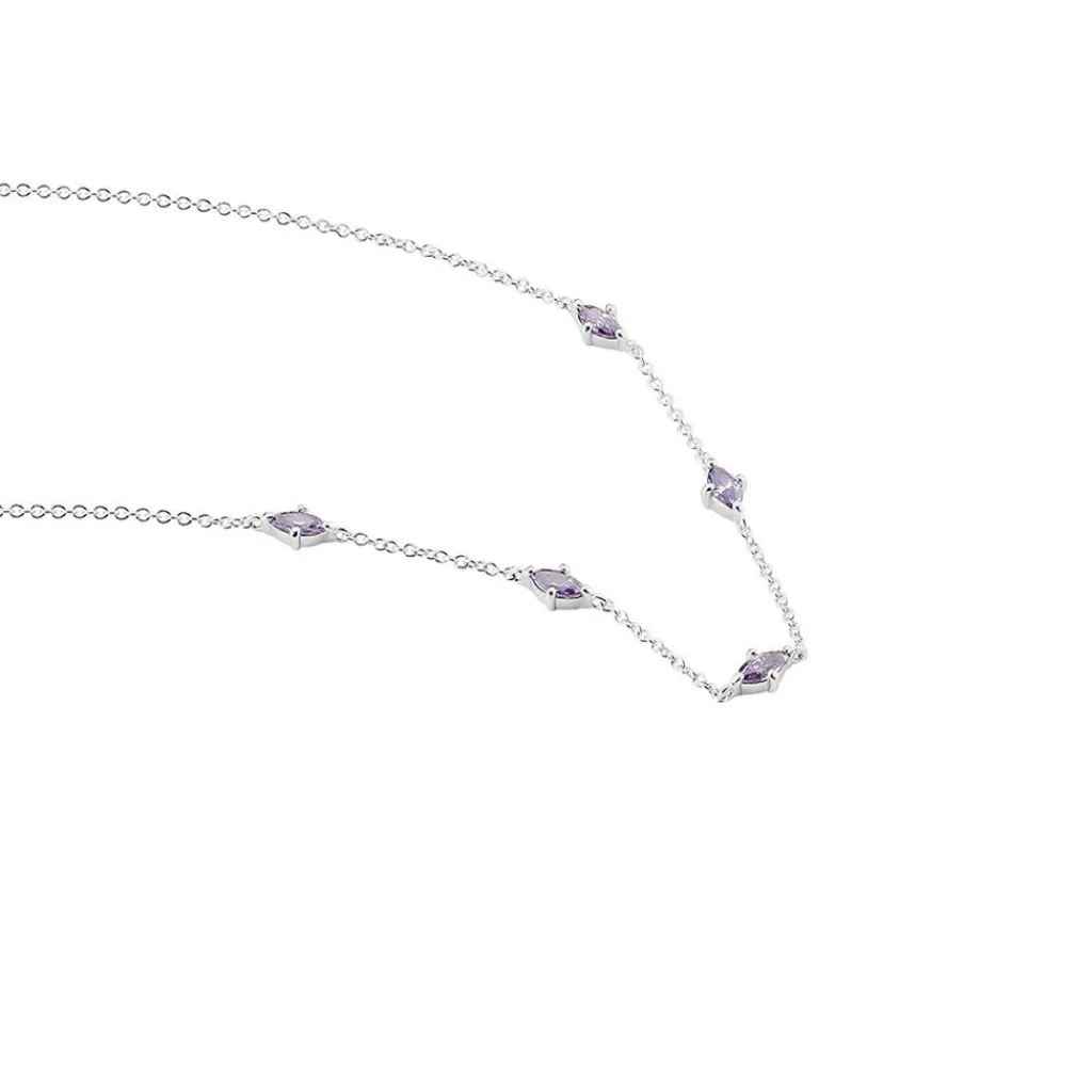 Histoire d'Or Collier Borya Argent Blanc Oxyde De Zirconium argent blanc oxyde violet