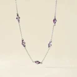 Histoire d'Or Collier Borya Argent Blanc Oxyde De Zirconium argent blanc oxyde violet