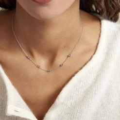 Histoire d'Or Collier Borya Argent Blanc Oxyde De Zirconium argent blanc oxyde violet