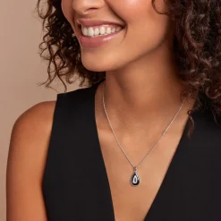 Histoire d'Or Collier Boyce Argent Blanc Céramique Oxyde De Zirconium New