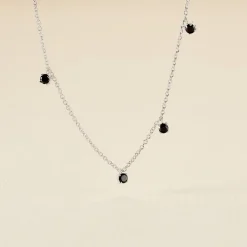 Histoire d'Or Collier Callias Argent Blanc Oxyde De Zirconium Noir Sale