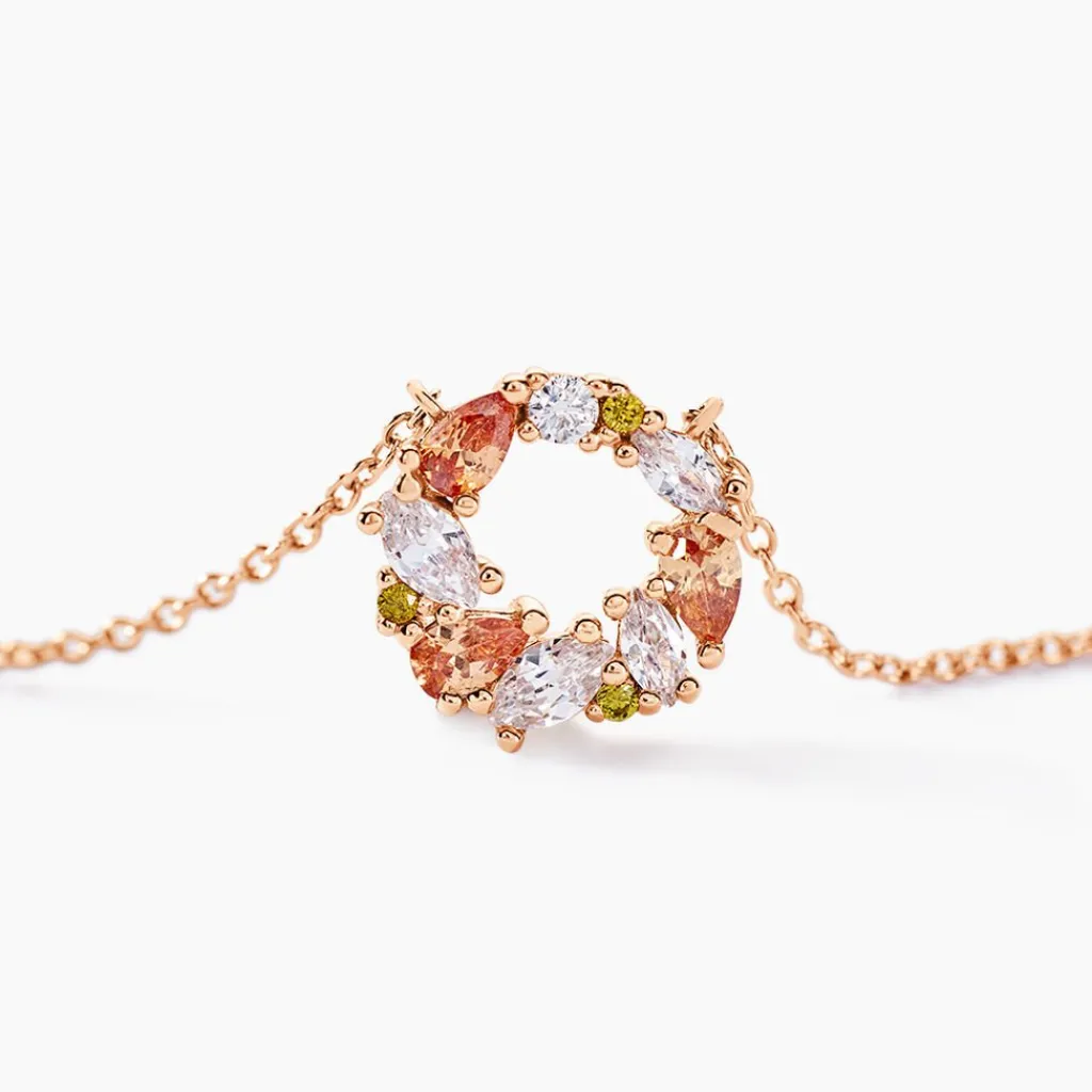 Histoire d'Or Collier Camelia De Zirconium argent rose oxyde Online