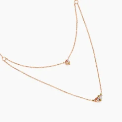 Histoire d'Or Collier Camelia Argent Rose Oxyde De Zirconium argent rose oxyde champagne Discount