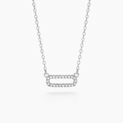 Histoire d'Or Collier Canelle Argent Blanc Oxyde De Zirconium