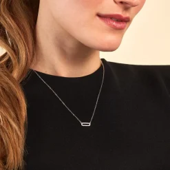 Histoire d'Or Collier Canelle Argent Blanc Oxyde De Zirconium