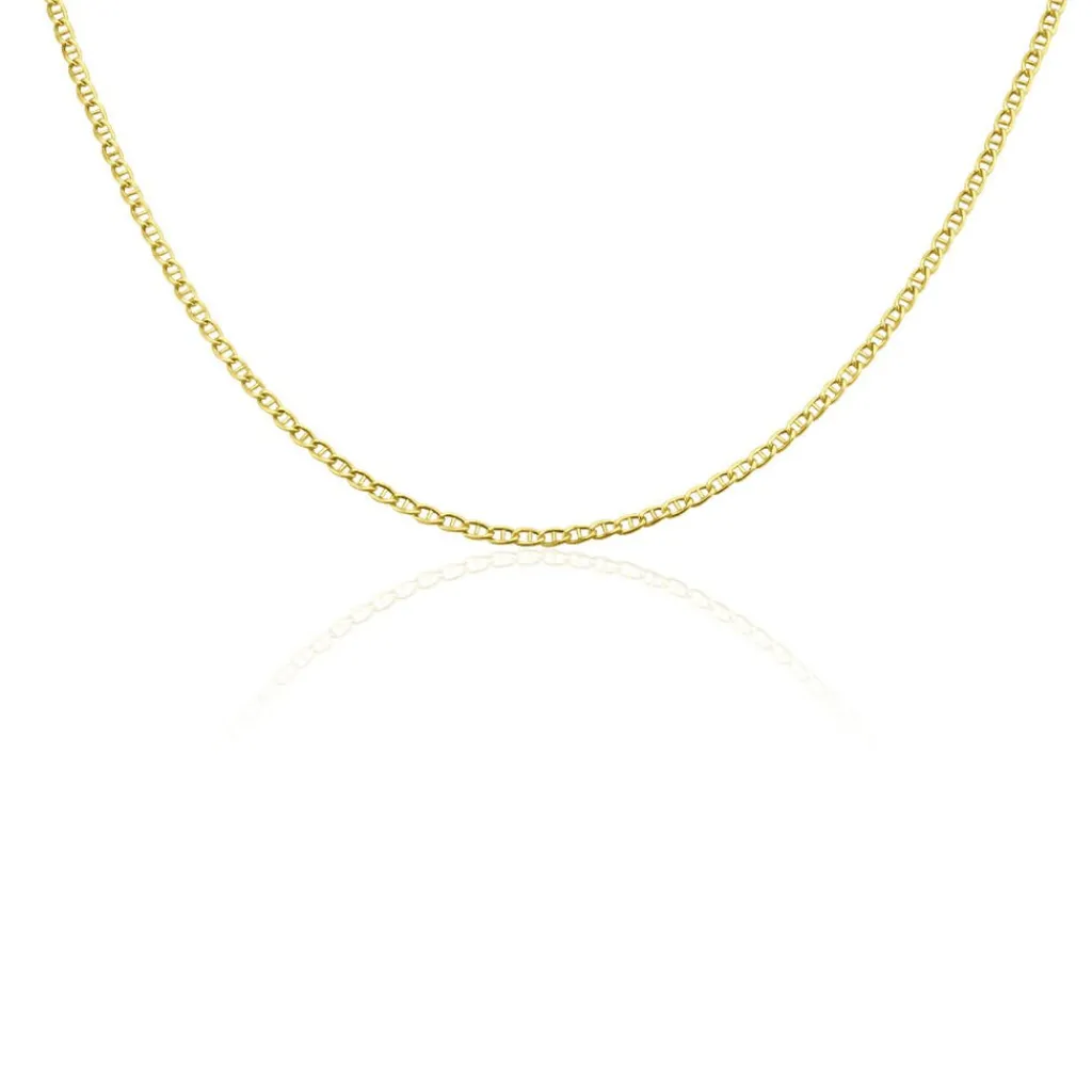 Histoire d'Or Collier Capucin Or Jaune Maille Marine Plate New