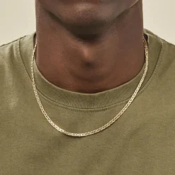 Histoire d'Or Collier Capucin Maille Marine Plate or jaune