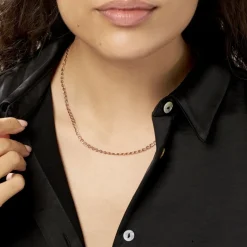 Histoire d'Or Collier Capucin Or Rose Maille Marine Plate or jaune Hot