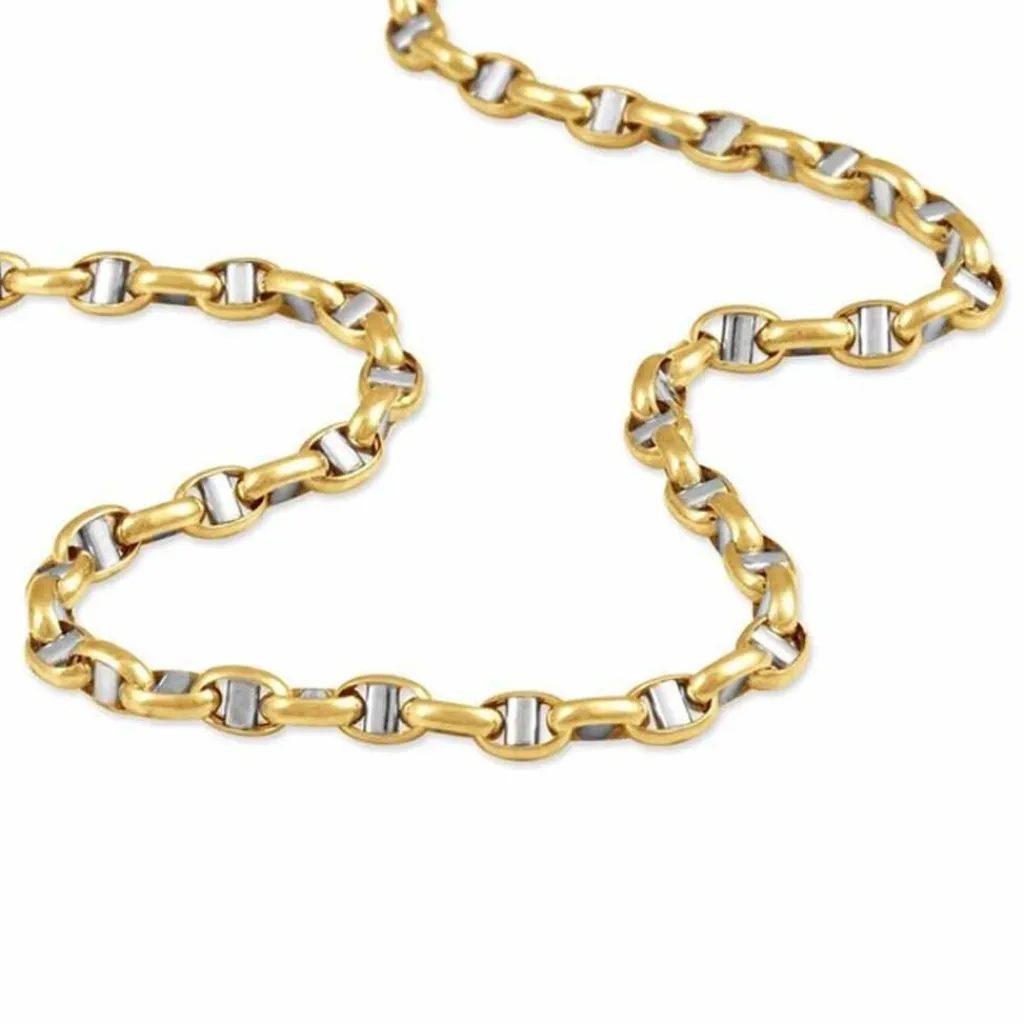 Histoire d'Or Collier Carlo Or Bicolore Maille Marine Ronde Outlet