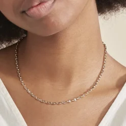 Histoire d'Or Collier Carlo Or Bicolore Maille Marine Ronde