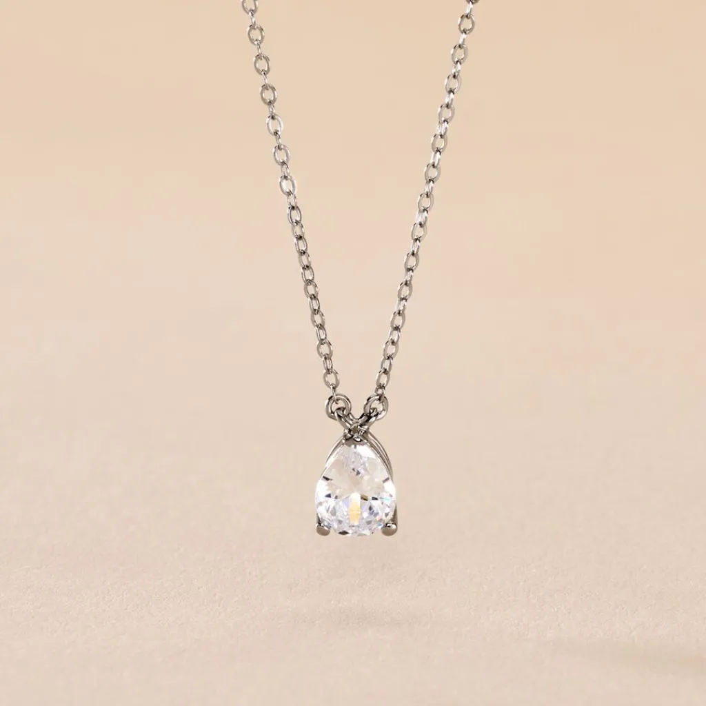 Histoire d'Or Collier Carolyn Argent Blanc Oxyde De Zirconium Outlet