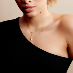 Histoire d'Or Collier Carrine 2 Fils Or Jaune Perle De Culture Outlet