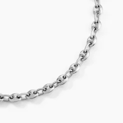 Histoire d'Or Collier Carrus Maille Grain De Cafe Argent Blanc Clearance