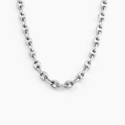 Histoire d'Or Collier Carrus Maille Grain De Cafe Argent Blanc Clearance