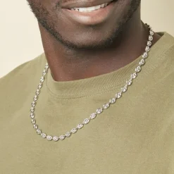 Histoire d'Or Collier Carrus Maille Grain De Cafe Argent Blanc Clearance