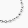 Histoire d'Or Collier Carrus Maille Grain De Cafe Argent Blanc Best