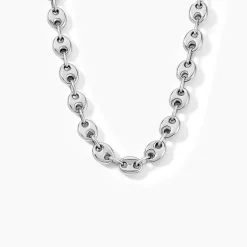 Histoire d'Or Collier Carrus Maille Grain De Cafe Argent Blanc Best
