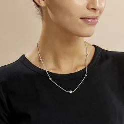 Histoire d'Or Collier Catarina Argent Blanc New