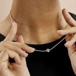 Histoire d'Or Collier Catarina Argent Blanc New