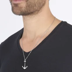 Histoire d'Or Collier Cedric Acier Blanc New