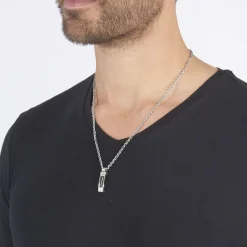 JOURDAN Collier Charlie-rose Acier Blanc Sale