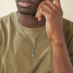 JOURDAN Collier Charlie-rose Acier Blanc Sale