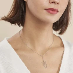 Histoire d'Or Collier Chayann Argent Blanc Outlet