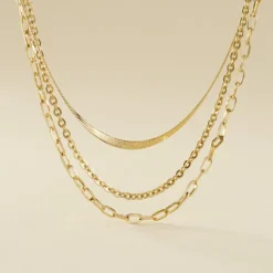 Histoire d'Or Collier Cherilyn Acier Doré Discount