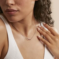 Histoire d'Or Collier Cherise Argent Blanc New