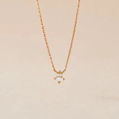 Histoire d'Or Collier éclat Perlé Plaqué Or Oxyde De Zirconium