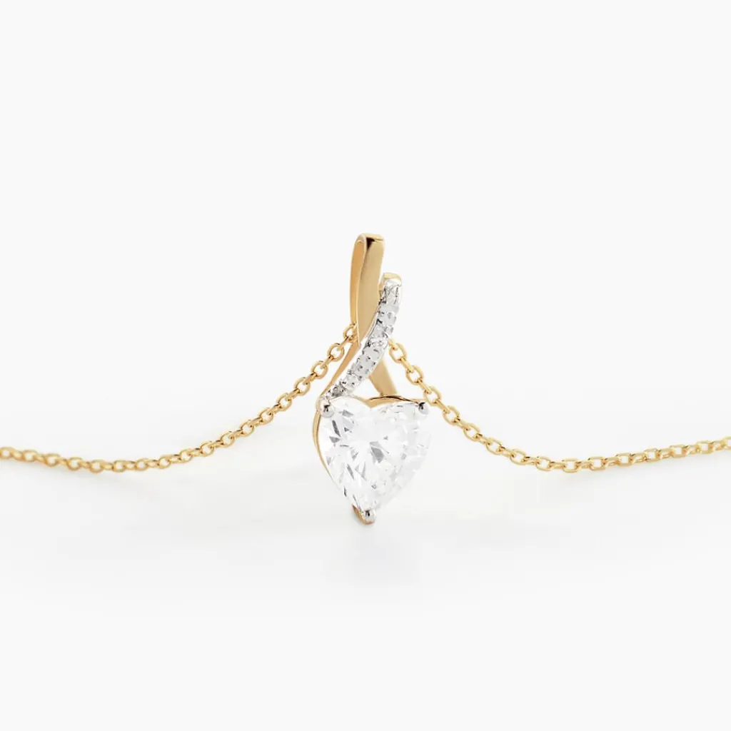 Histoire d'Or Collier Clothilde De Zirconium or jaune oxyde Sale