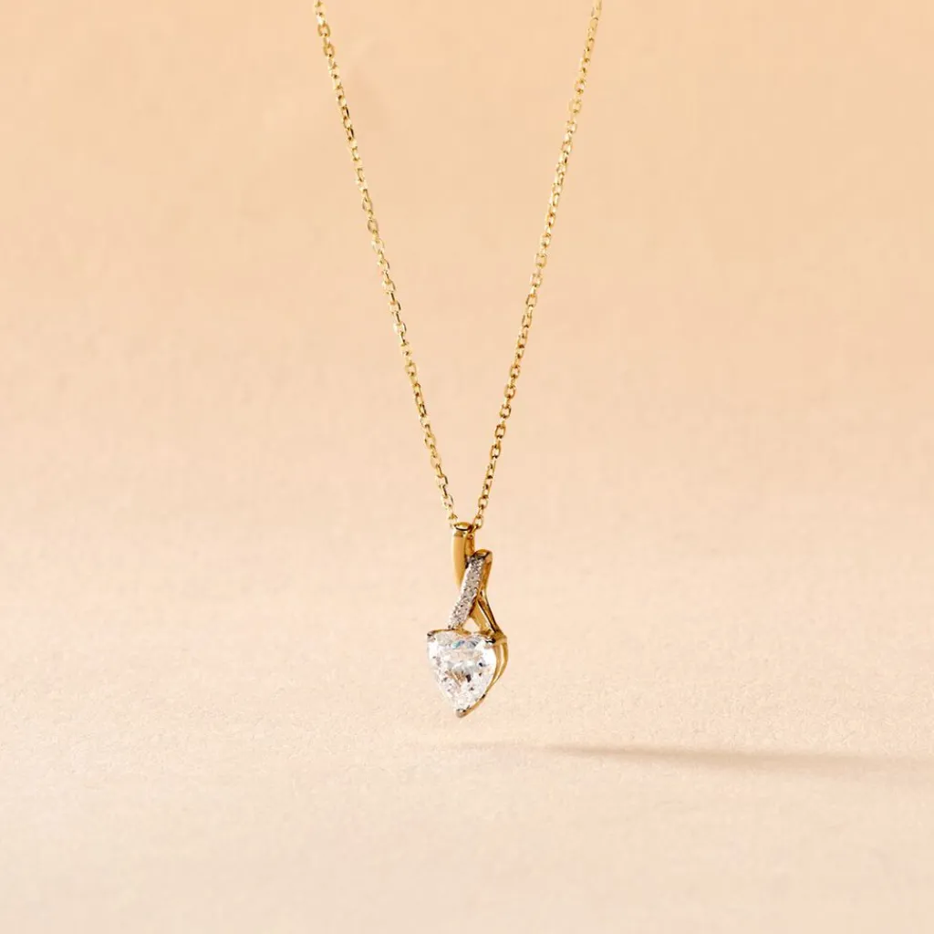 Histoire d'Or Collier Clothilde De Zirconium or jaune oxyde Sale